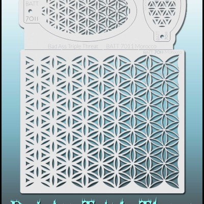 Bad Ass Triple Threat Stencil 7011